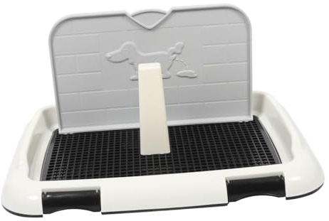 Gatuida Hundetoilette mit Spritzschutz rutschfest Mittel Kunststoff Indoor Welpentoilette Haustier Wc für Zuhause