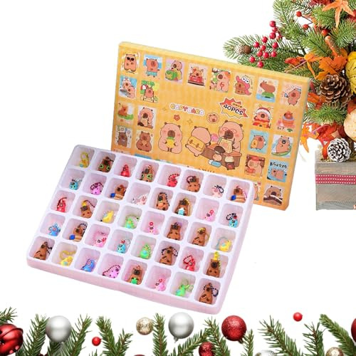 Hozaenwa Calendrier De L Avent De Noël | 24 Jours De Compte À Rebours De Noël Avec Figurine De Capybara,Charm De Sac Mignon Pour Fêtes Adultes Ados - Décembre Adultes Adolescents