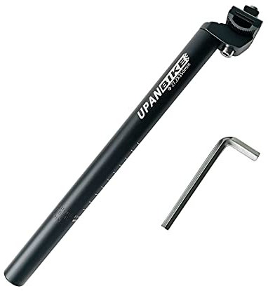 Upanbike Sattelstütze 350 mm (13,8 Zoll), Aluminiumlegierung, mit Mikroeinstellklemme, 27.2*350mm