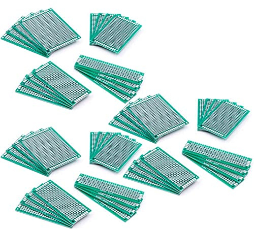 AZDelivery 3 x Set of 16 PCB Prototyping Board Perforated Cards compatible with Arduino including E-Book!