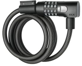 AXA Resolute C10-150 Kabelschloss mit Code – Länge 150 cm – Sicherheitsstufe 4 – inkl. Halterung – Schwarz