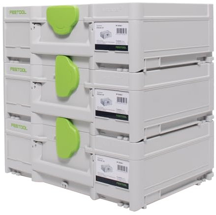 Festool Systainer Lot de 3 valises à outils SYS3 M 137 (3 x 204841) 10,4 l 396 x 296 x 137 mm