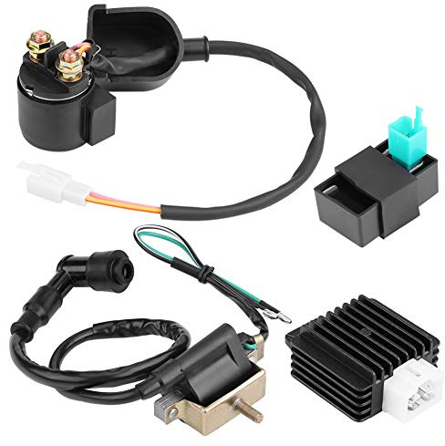 Yctze para bobina de encendido cuádruple Regulador Rectificador Relé de arranque Bobina de encendido Caja CDI para 50 70 90 110 ATV Quad para relé cuádruple 70 arnés quad c