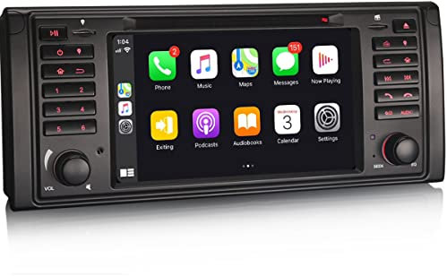 Erisin 8 núcleos 7 Pulgadas Android 11 GPS Navegación Estéreo de Automóvil DVD Reproductor para BMW Serie 5 X5 E39 E53 M5 Soporta CarPlay DSP Android Auto Bluetooth WiFi Dab+ 4GB RAM+64GB ROM