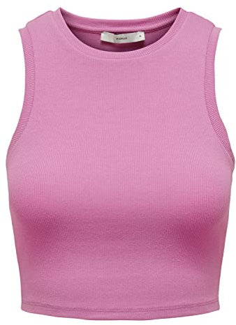 ONLY Onlvilma S/L Cropped Tank Top Jrs Noos, Ciclamino, L Donna
