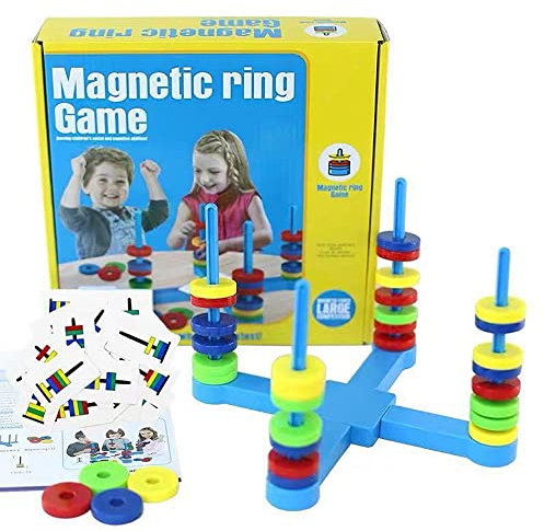 Magnetic Ring Board Game Color Cognition Different Pattern For Men Women Kids