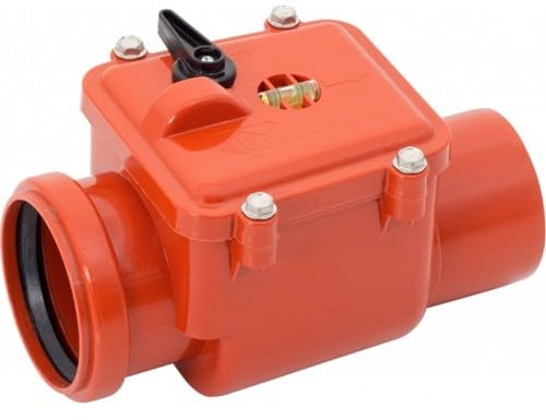 JGR Store Kunststoff Rückstauverschluss mit doppelter - Rattenschutz (DN 110 mm)