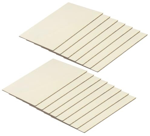 sourcing map Unbehandelte Holzstücke 4,3 x 6,3 x 1/10 Zoll Sperrholzplatten für DIY-Bastelprojekte Laserschneiden 15 Stück
