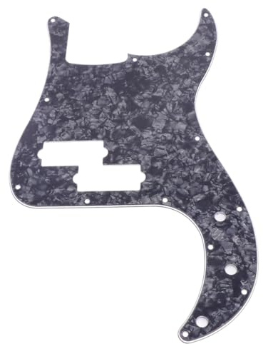 Pb Bass Schlagbrett mit 13 Löchern für Präzisionsbass Schwarz | Kunststoff, Dekorativ und Kratzschützend, Schutzfolie, Ersatzteil für Pb Bass, E-bass Zubehör