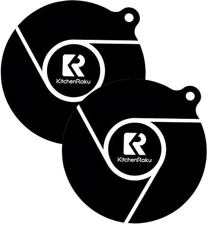 KITCHENRAKU KR 2 tappetini per piano cottura a induzione, 24 cm, protezione antigraffio (magnetica), per fornelli a induzione, tappetini in silicone multifunzionali, per friggitrici ad aria calda,