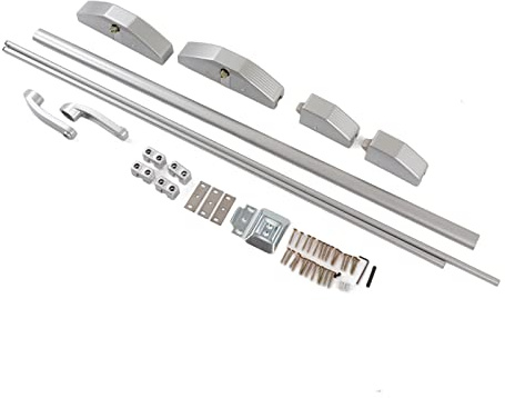 SEAFRONT Push Rod Lock Easy Door Opening Door Bar Lock Push Rod Strong Down Escape Bar Hardware for Shopping Mall Factory Use (Double Locking Point)