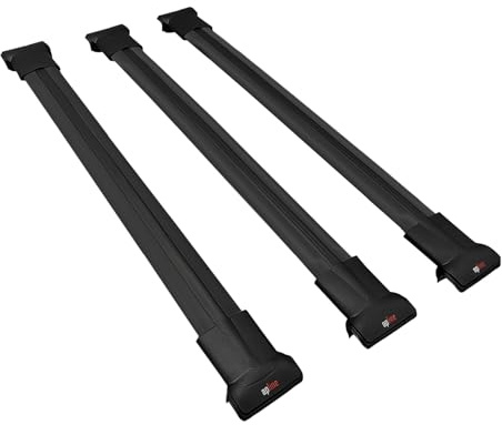 Kompatibel mit Suzuki Jimny 1998-2018 Relingträger Fly Modell Dachträger 3 Bars Gepackträger SCHWARZ