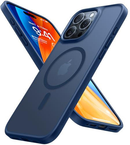 TORRAS Guardian-Mag für iPhone 16 Pro Hülle für MagSafe Case, Blau | Zertifizierter Militärschutz · Starke Magnetkraft · für MagSafe · für iPhone 16 Pro Case · Stoßfest · Kratzfest · Cover