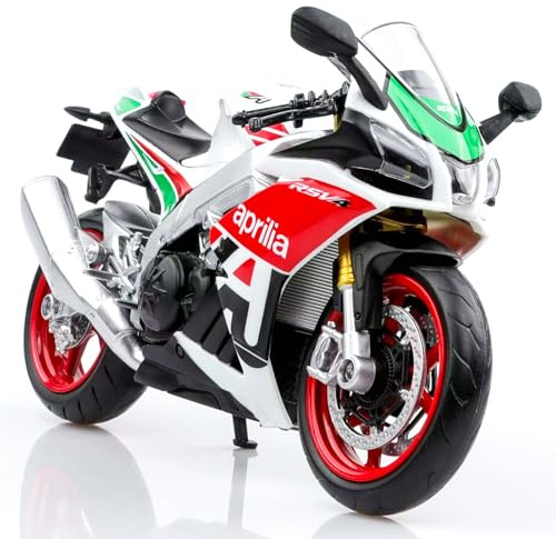 TOKAXI 1/12 skala Aprilia RSVA RR1000 Diecast leksaksmotorcyklar, Aprilia motorcykelmodell, Aprilia motorcykelleksak, presenter för pojkar och flickor