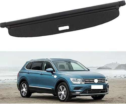 WeiYH Auto-Versenkbare Kofferraum-Ablage Für VW Tiguan Allspace 2017+, Hintere Kofferraum Hutablage Schattenschutz PrivatsphäRe Vorhang