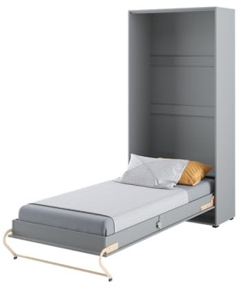 Friderik Concept PRO 3 CP-03 Wandklappbett Vertikal Schrankbett, 90x200 cm (Grau)