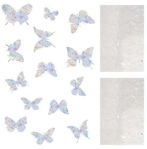 Fönsterklistermärken dekoration, fönster fågelskydd klistermärken blommor, fönsterklistermärken med fågel, prisma klistermärken för hem, butiker, klassrum, kontor
