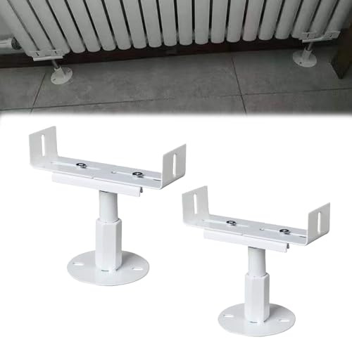 Radiador, 2 Piezas Soporte Para Radiador 18-23 Cm Altura Regulable Y 3-22 Cm Ancho Regulable Patas De Radiadores De Aluminio Soporte De Suelo Para Radiadores De Columna