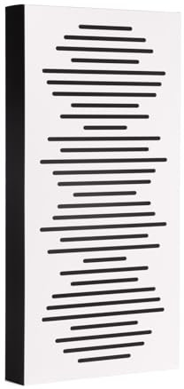 Paneles acústicos Bluetone WaveFuser PRO, difusor acústico, acoustic panels, tratamiento acústico de salas, paneles murales decorativos para estudio, oficina, salón (Blanco, 100x50x5cm)