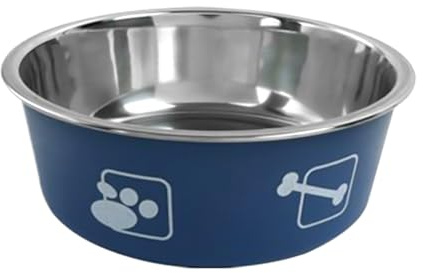 Ciotole per cibo per gatti in acciaio , ciotole per cani con disegni e grande capacità, ciotole antiscivolo per cuccioli, furetti, casa, esterni, auto, trasportino