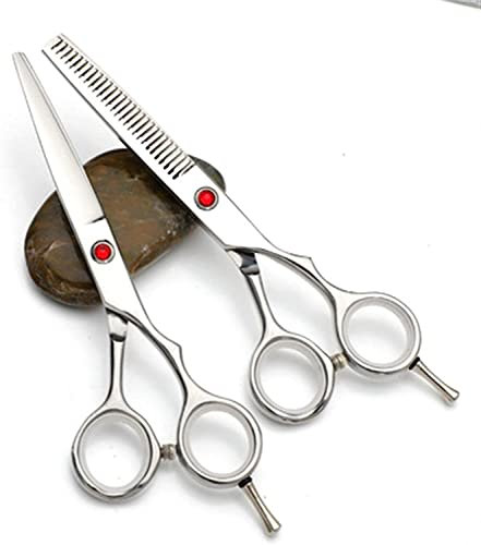 Ciseaux de Coiffure, Ciseaux à effiler, Ciseaux de Coupe de Cheveux en Acier Inoxydable, Ciseaux de barbier, 6,0 Pouces