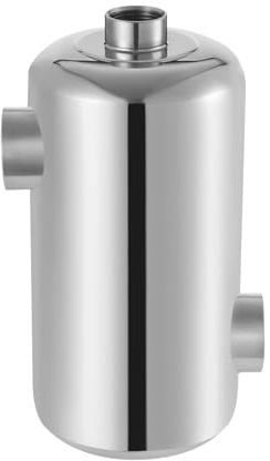XIAYUHE Poolheizung Wärmetauscher,28kW Schwimmbad-Wärmetauscher,28kBtu/h Pool-Heizung,150L/min,13.4 * 29.2cm,Umgekehrter Auslass und Einlass,Silber,Umluftheizungen