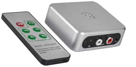 Geavonyg Enregistreur De Carte Son Numériseur Musique Analogique Lecteur VCD sur Carte Disque USB MP3 avec Télécommande Numériseur Musique Télécommandé