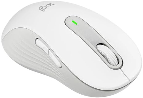 Logitech Signature M650 L for Business kabellose Maus, Logi Bolt, für große Hände, Bluetooth, SmartWheel, für Linkshänder - weiß【Bulk - ohne Verpackung】