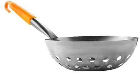 TOYANDONA Colino in Acciaio Inox 304 con Manico, Grande Mestolo Scolapasta per Cucina, Setaccio per Alimenti Resistente Alte Temperature, Filtro Olio per Uso Domestico e Colore Casuale