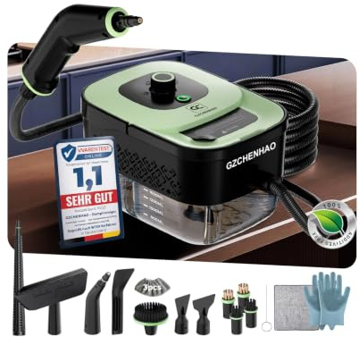 2026 Upgraded 18-IN-1 Steam Cleaners【99.99% Germ Kill, 0% Chem–#1 Deutsche Technologie】2500W&9s Turbo Steam with 5 BAR Pressure,Steam Cleaner Handheld for Floor, Kitchen,Windows,Bath,Sofa&Car