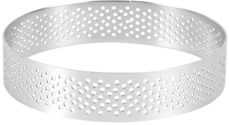 MAGICLULU Molde para Hornear de Manera Uniforme Recubrimiento Antiadherente de Acero Inoxidable Redondo de 9 Cm para Tartas y Tartaletas en Repostería
