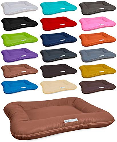 dogsfavorite Hundebett Classic aus Kunstleder Gr. XXL 135 x 110cm Cognac Hundekissen Hundesofa Hundebetten