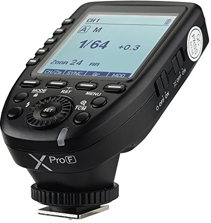 Godox Xpro-F TTL Drahtloser Blitzauslöser ， 2.4G 1 / 8000s HSS TTL Konvertierungshandbuch TCM-Funktion Großer LCD-Bildschirm-Flash-Sender für Fuji Fujifilm-Kameras