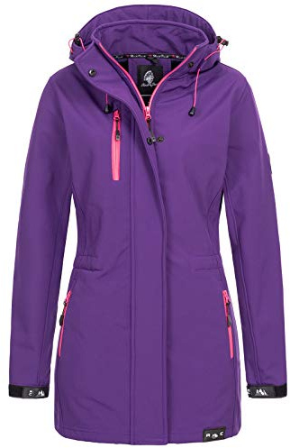 Rock Creek dam softshell jacka kappa utomhusrock D-423, violett, 5XL
