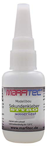 marfitec© Modellbau Sekundenkleber Styro 20g - wasserfest
