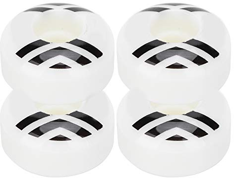 Skateboardhjul, 4PCS Mycket elastiskt PU-skateboardhjul för barn Slitstark, halkfri, flexibel styrning (vit)
