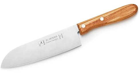H. Herder Solingen Santoku Kochmesser 29cm Olive extra scharfer Solinger Handabzug rostfrei Santokumesser