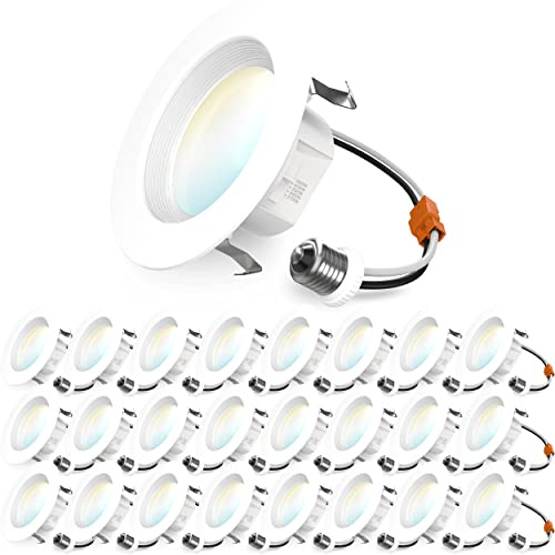Sunco 24 Pack 4 Inch LED Recessed Lights, Retrofit Can Lighting, 660 LM, 11W (40W Equivalent), Selectable CCT 2700K/3000K/3500K/4000K/5000K, Dimmable, Baffle Trim, Replacement Conversion Kit UL