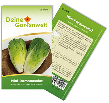 Romanasalat Xanadu Samen - Lactuca sativa - Romanasalatsamen - Gemüsesamen - Saatgut für 150 Pflanzen