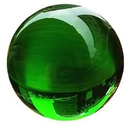 CHENGXINWENHUA Decorative Orbs for Bowls and Vases Set of 1，Diameter 3 Crystal Sphere Ball,Camera Sphere and Photography Orb (Green-1)