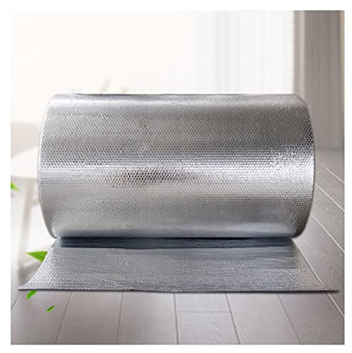 ZXCASDF Self Adhesive Heat Insulation Aluminum foil Bubble Laminated Vapour Barrier Fil,Radiator Foil Heat Reflective Insulation, for Use in Walls,Roofs,Loft Floor,Motorhome,3mm（thk）,1 * 10M (10m²)