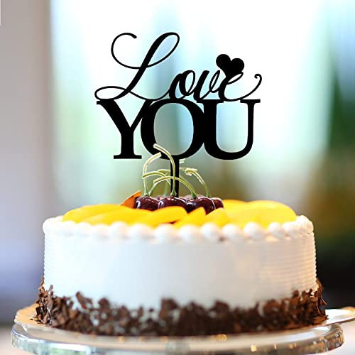 Love You Cake Cupcake Topper Mrs & Mrs Gay And Lesbian Cup Cake Topper für Valentinstag Jahrestag Backen Kuchen Dekorationen Dekorative Personalisierte Love Is Love LGBT Heirat Union Acryl Schwarz