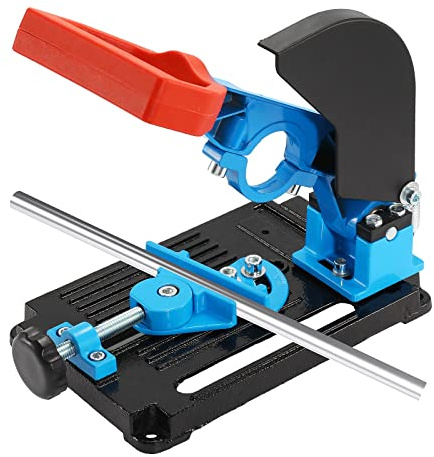 BEAMNOVA Angle Grinder Stand, 45° Adjustable Cutting Tool Holder, Aluminum Fixed Stand for Metal/Wood Cutting, Safety Shield & Spring Loaded for DIYers & Contractors