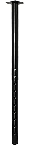 QLLY Runde Tischbeine Metall Schwarz Ø50mm Schreibtischbeine Höhenverstellbar 60-100cm Möbelfüße Heavy Duty Metall Tischbeine für Home Office Schreibtisch (1, Schwarz)