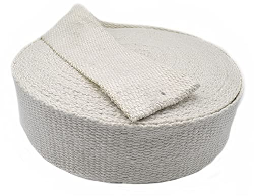 ZOENAE Tiras de Fibra cerámica Cinta de Fibra cerámica Cinta Aislante Cinta ignífuga Cinta de Fibra de Vidrio Cinta de silicato de Aluminio, Largo 1000 mm (Size : 50 * 5mm)