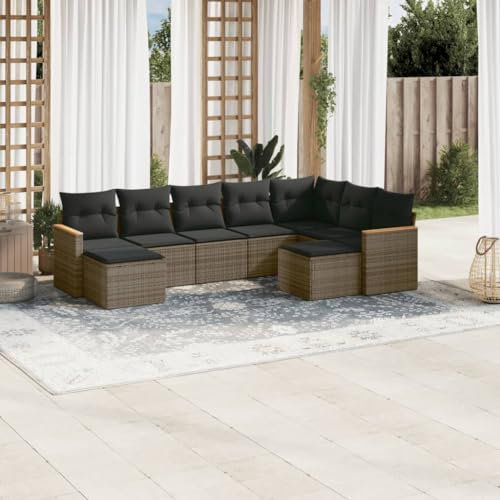 Festnight Loungemöbel Set mit Stauraum Gartenlounge XXL Groß Garten Lounge Rattan Sofa Outdoor Polyrattan Gartensofa Terrasse Terrassenmöbel Gartenmöbel Ecklounge Couch Sitzgarnitur