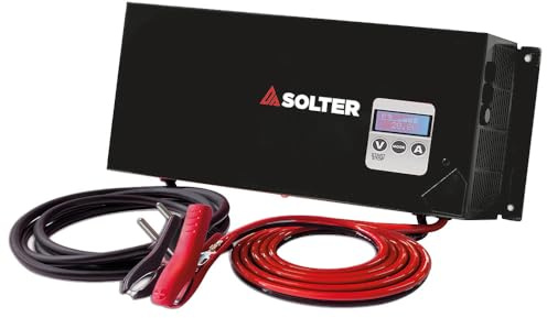 Solter SOLFLASH 30A 12-24V HF - Cargador de Baterías Profesional y Fuente de Alimentación Estabilizada para Baterías Ácido, AGM, Gel, LFP e Ion Litio - Talleres y Flotas