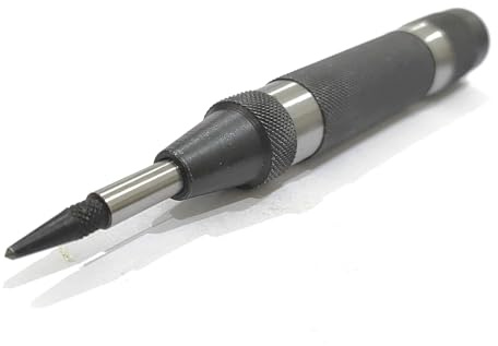 Buyohlic Automatic Center Punch with Replaceable Hardened Steel Tip (Heavy Duty)