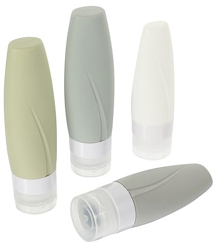 IWOWHERO 4stücke Silikon-reiseflaschen Als Nachfüllbare Toilettenartikel-spender Leere Shampoo-behälter in Reisegröße Für Flüssigkeiten Und Make-up
