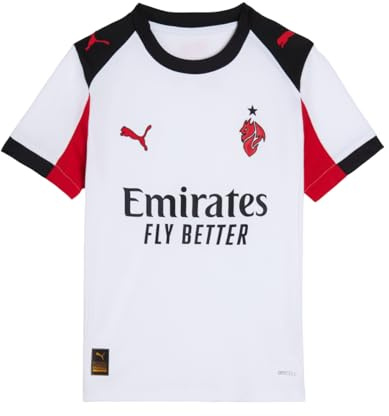 A.C. Milan - Maglia Gara Away, Stagione 2025/2026, Maglietta da Calcio, Prodotto Ufficiale, Bambino, 12 Anni